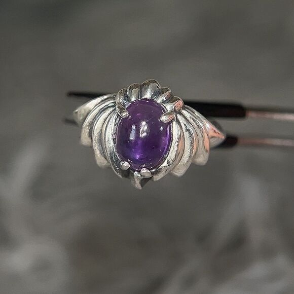 KABANA Sterling Silver Cabuchon Amethyst Ring - Picture 5 of 9